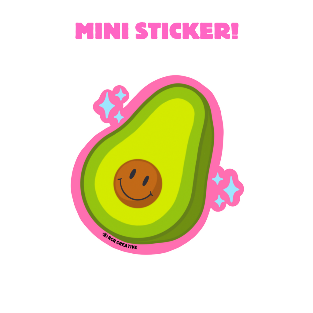 Happy Avocado MINI Sticker
