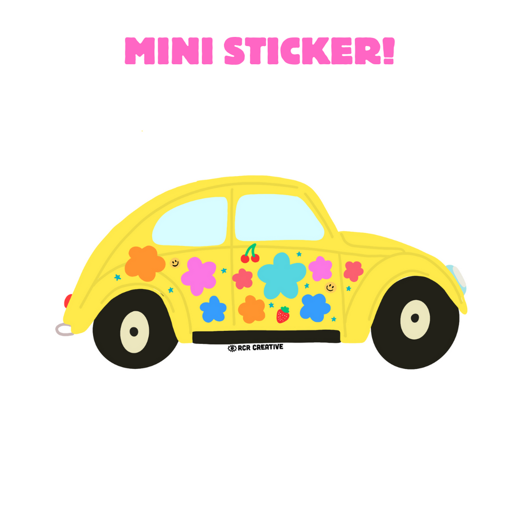 Yellow Beetle MINI Sticker