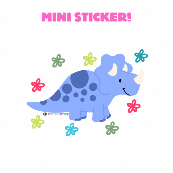 Triceratops dino MINI Sticker