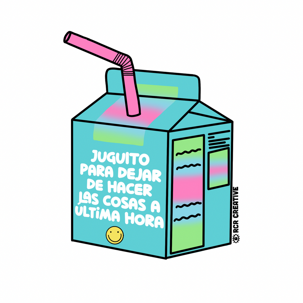 Juguito para dejar de hacer las cosas a última hora Sticker