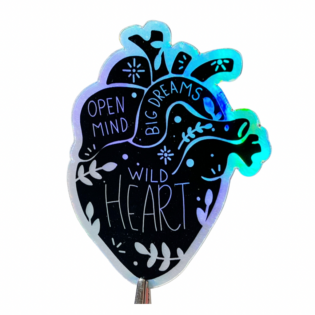 Holographic Wild Heart Sticker